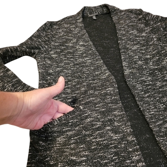 Eileen Fisher Micro-Tweed Knit Open Front Sweater Blazer Jacket Petite Medium - Picture 8 of 12
